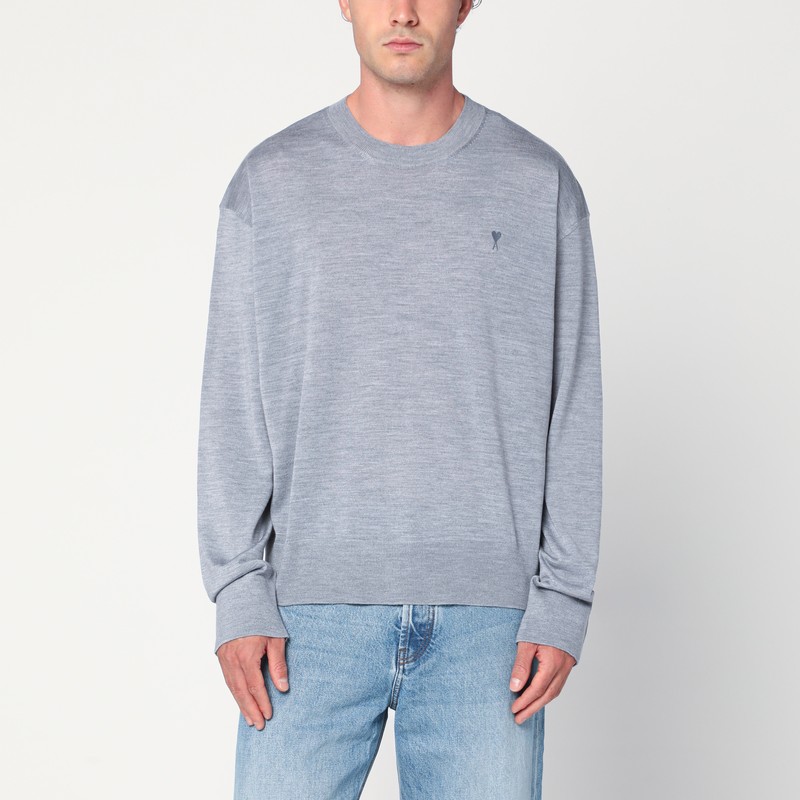 Gray Ami De Coeur sweater in wool and silk