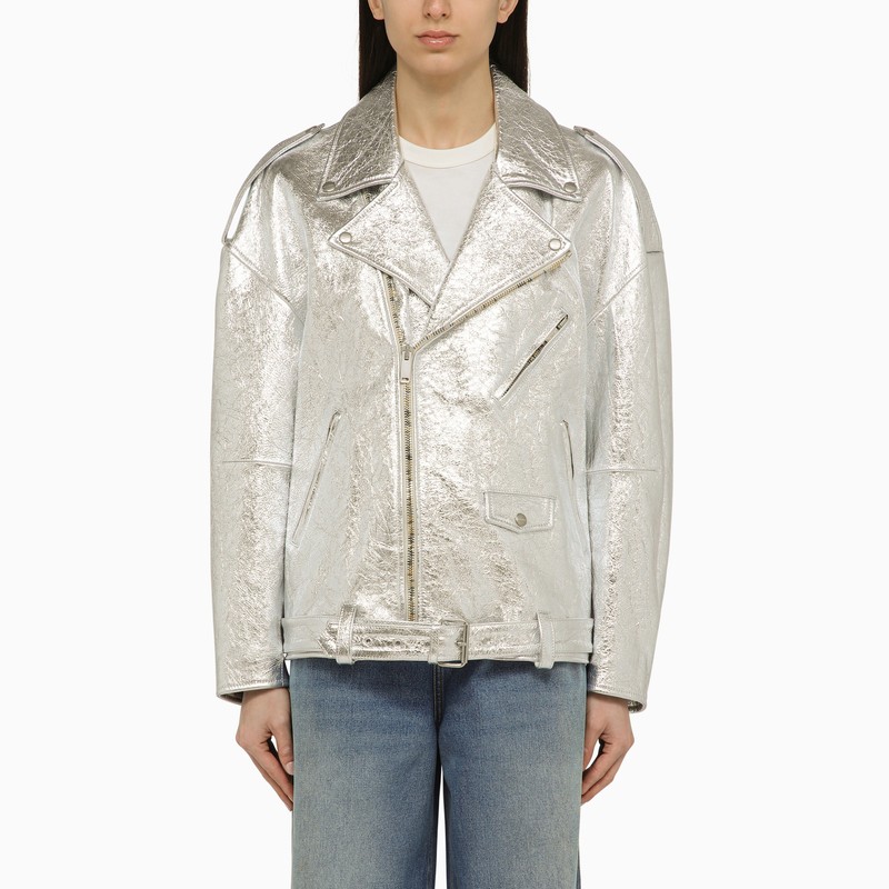 Silver leather jacket