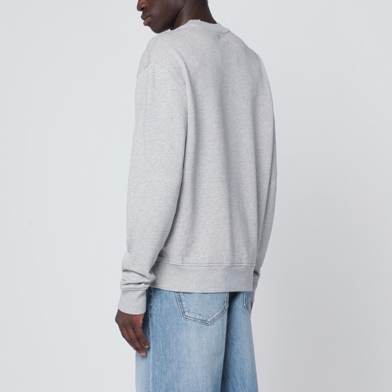 Ami Alexandre Mattiussi Grey Ami De Coeur Sweatshirt In Gold