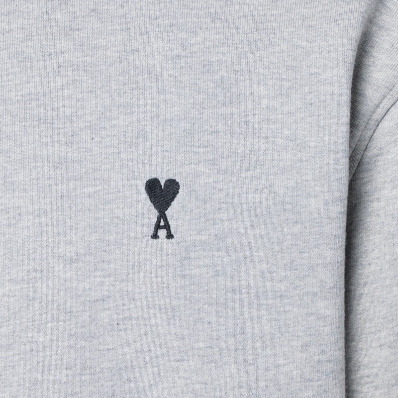 Ami Alexandre Mattiussi Grey Ami De Coeur Sweatshirt In Gold