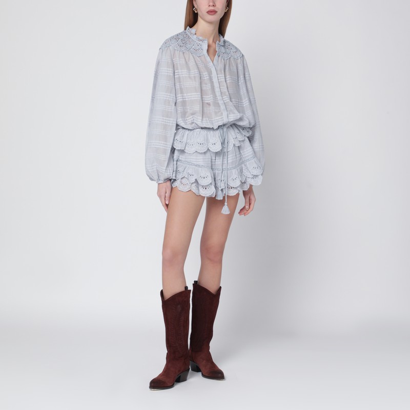 Isabel Marant Étoile Polly Cotton Blouse With Floral Lace In White