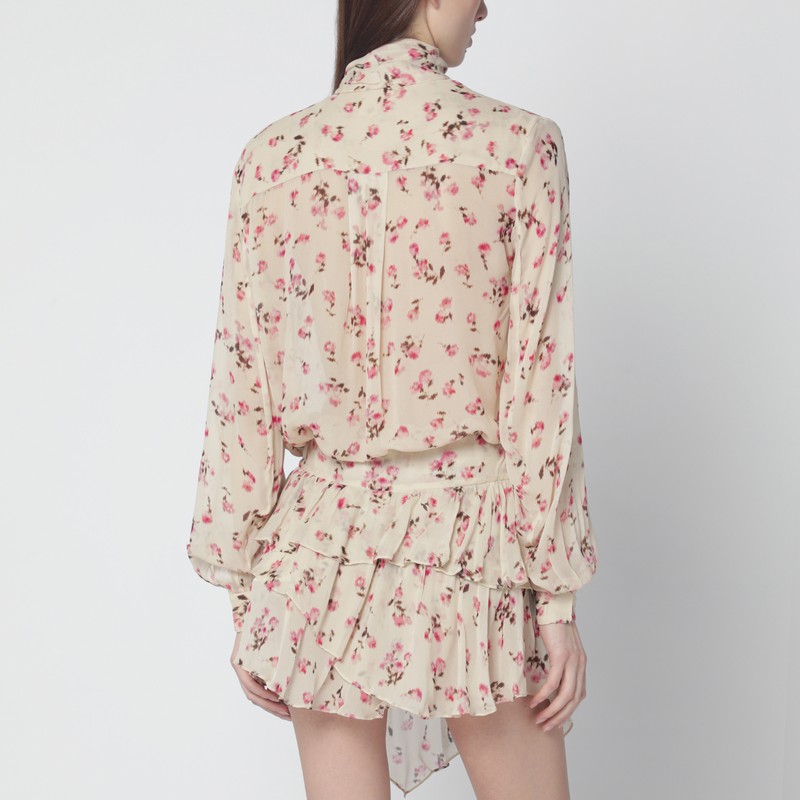 Isabel Marant Étoile Beige Blouse With Floral Print In Sand