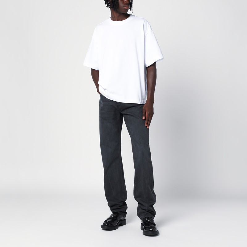 Ami Alexandre Mattiussi Ami Paris Faded Black Denim Jeans In Black