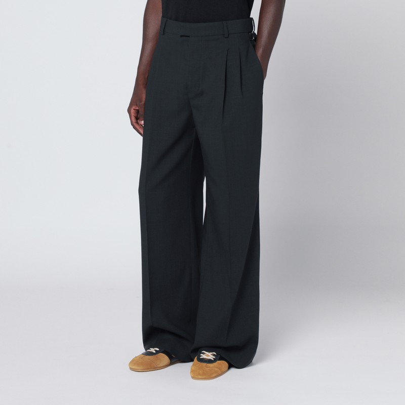 Ami Alexandre Mattiussi Charcoal Gray Wool Trousers In Blue