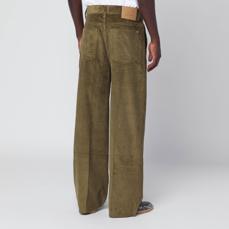 Ami Alexandre Mattiussi Bronze Corduroy Trousers In Brown