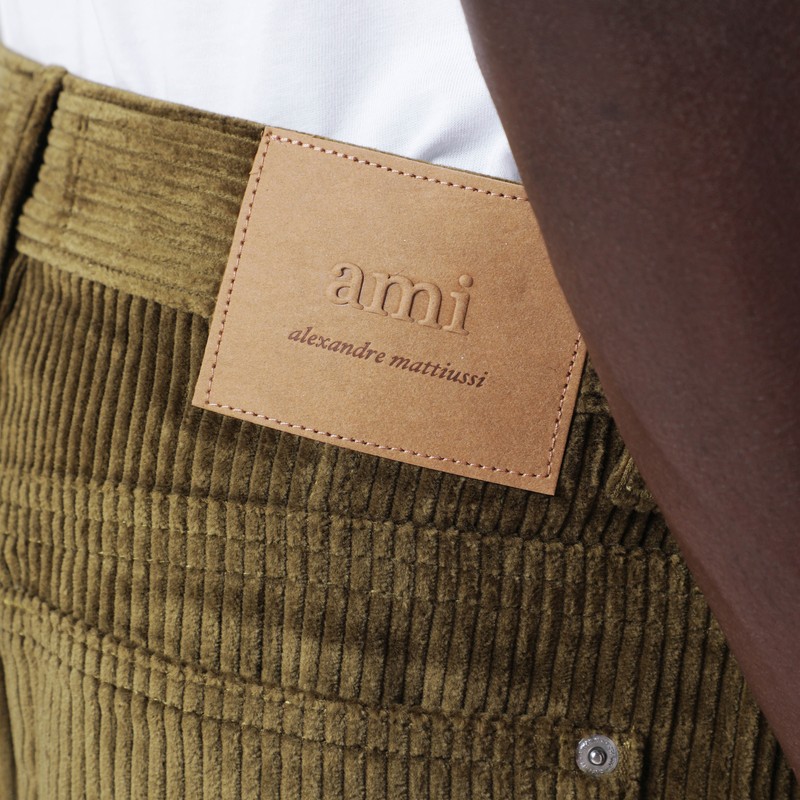 Ami Alexandre Mattiussi Bronze Corduroy Trousers In Brown