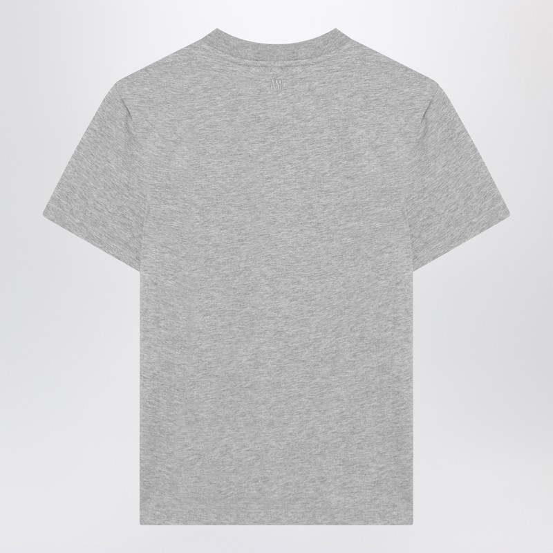 Ami Alexandre Mattiussi Ami Paris T-shirt Ami De Coeur Grey In Cotton Men In Gray