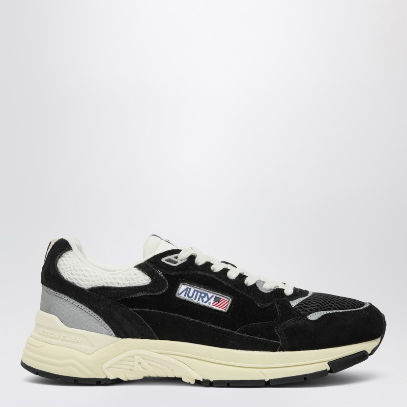 Hyperway sneakers in black mesh and velvet