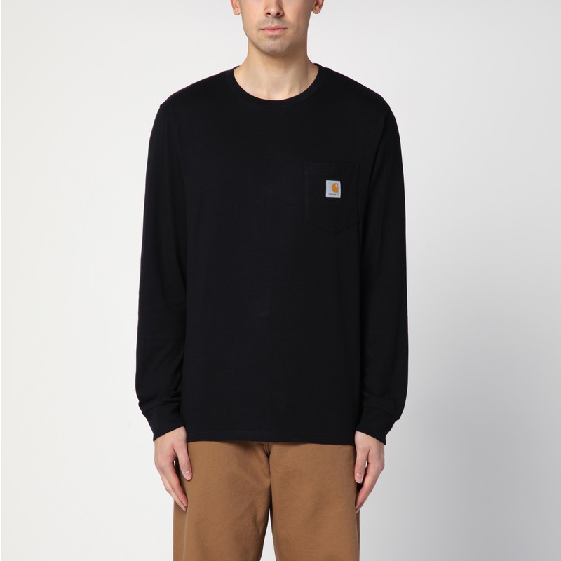 Black L/S Pocket T-Shirt - Carhartt WIP - Modalova