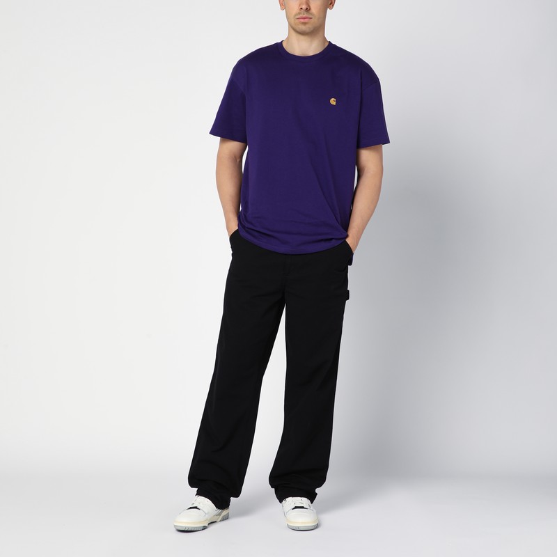 Shop Carhartt Single Knee Pant Black In Cotton