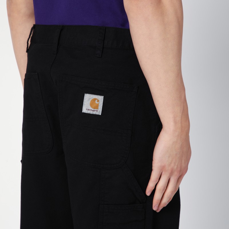 Shop Carhartt Single Knee Pant Black In Cotton