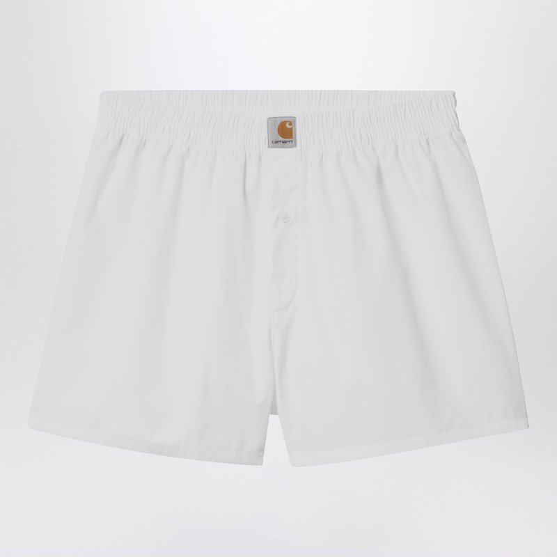 White cotton boxer shorts