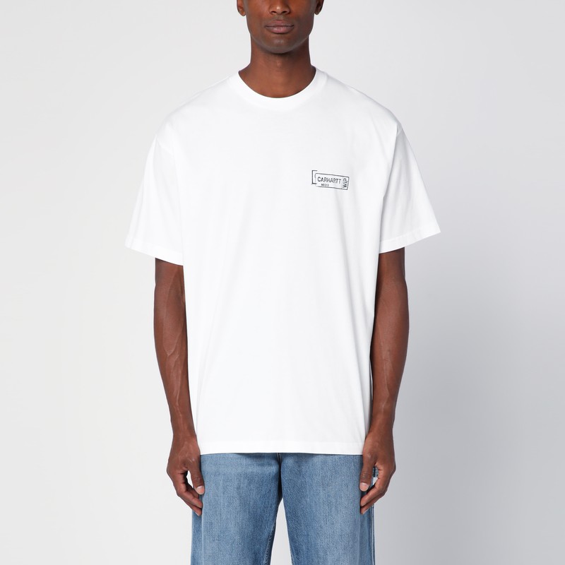 S/S Stamp T-Shirt white/black cotton