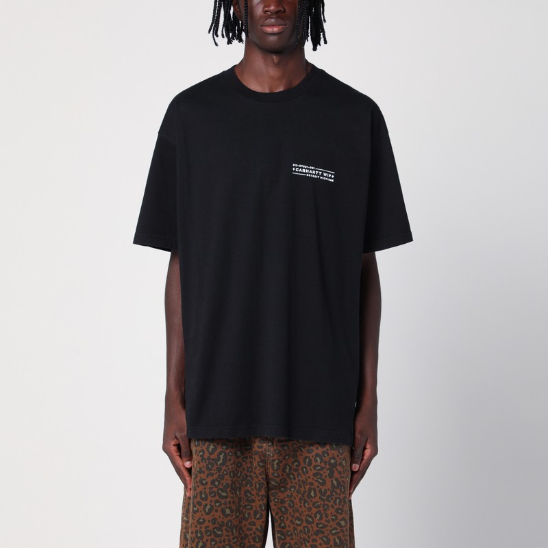Black cotton S/S Stamp T-Shirt