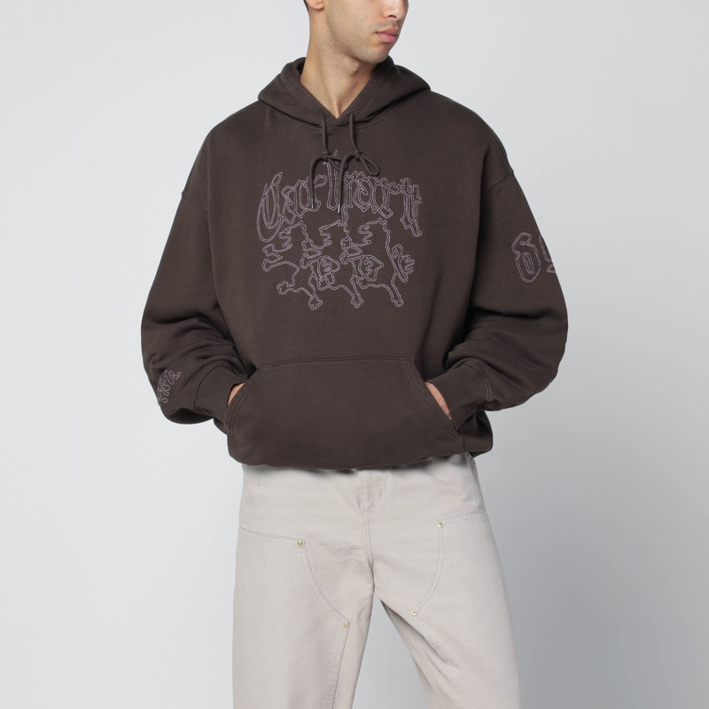 Hackwork hoodie in Vitola/Glassy Pink