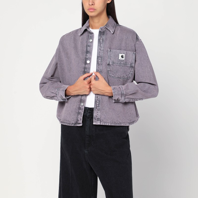 Georgia Shirt Jacket black/hydrangea