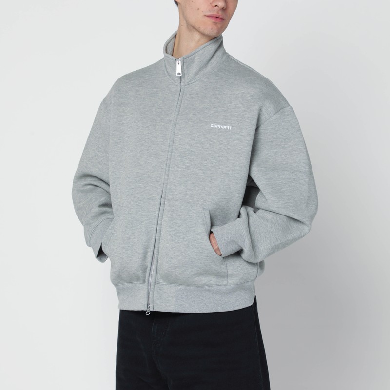 Alda Zip Sweat Jacket Grey Heather/White