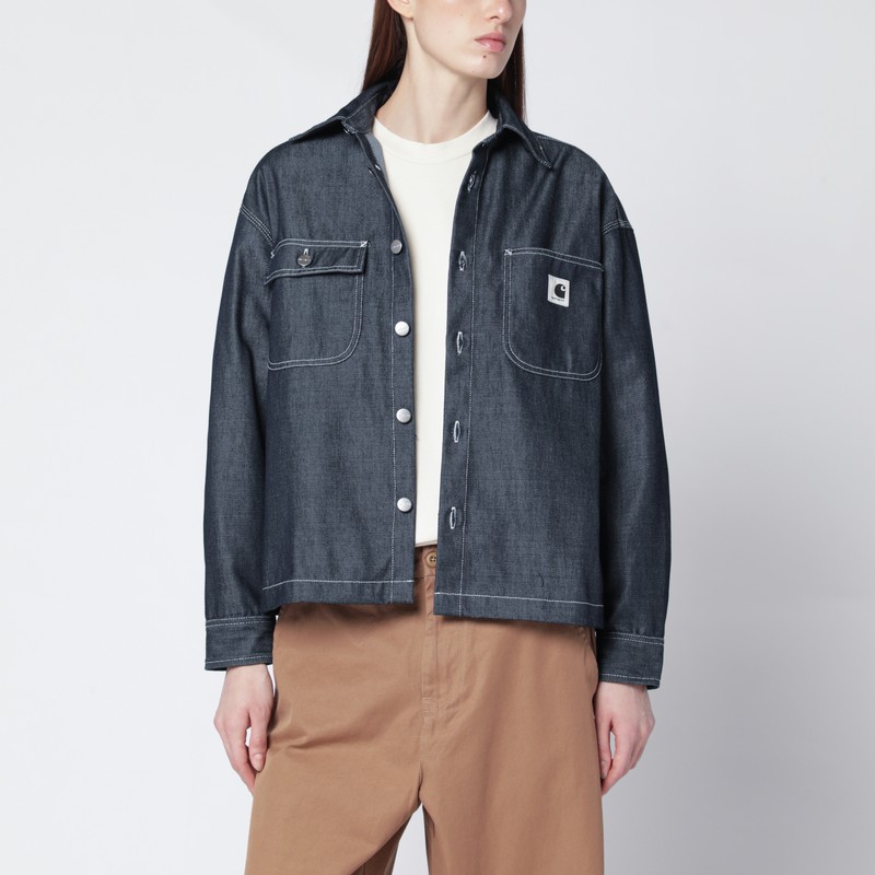 Louis shirt jacket in blue denim