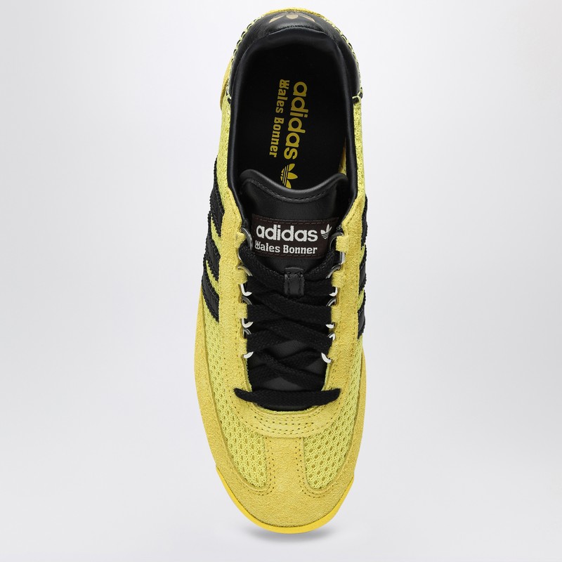 Adidas Originals Wales Bonner Sl76 Leather-trimmed Brushed-suede And Mesh Sneakers In Yellow