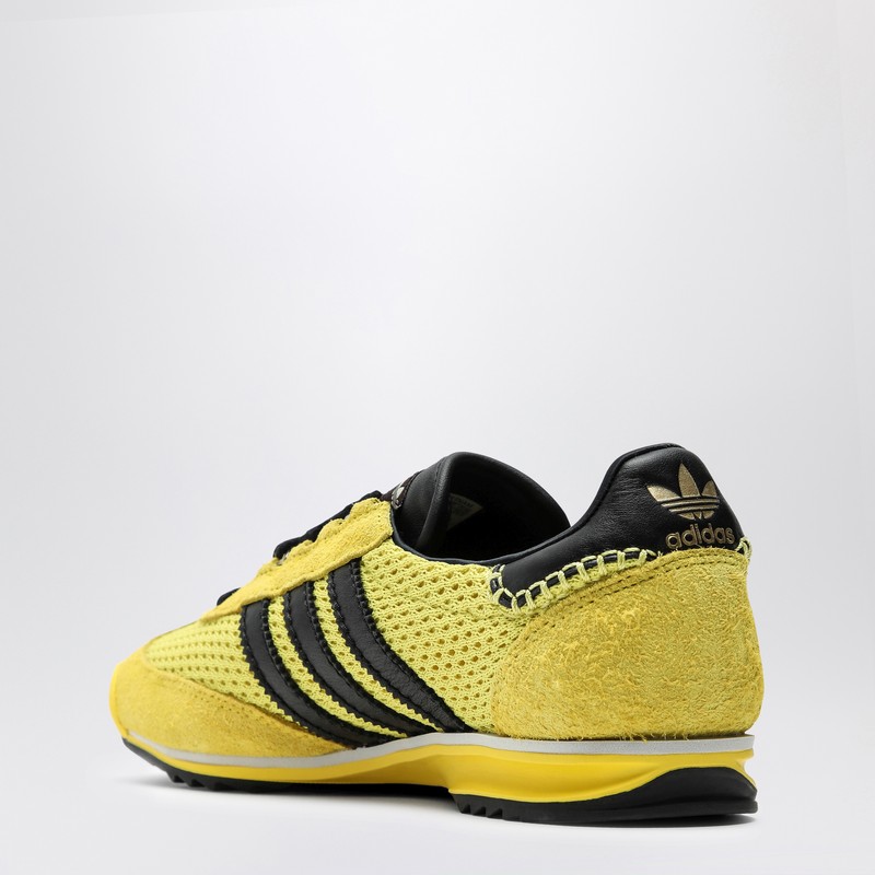 Adidas Originals Wales Bonner Sl76 Leather-trimmed Brushed-suede And Mesh Sneakers In Yellow