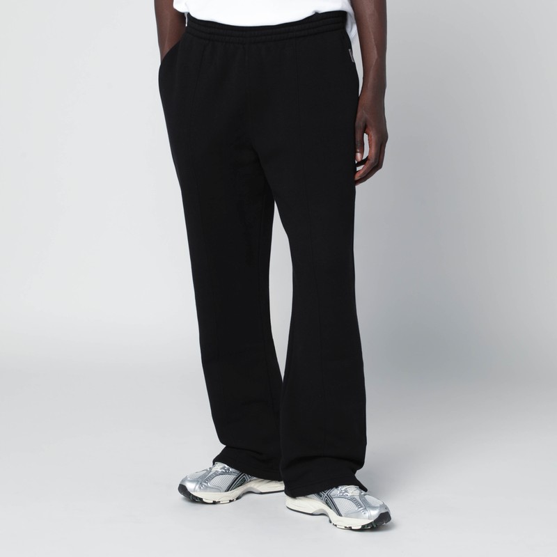 Black cotton jogger pants