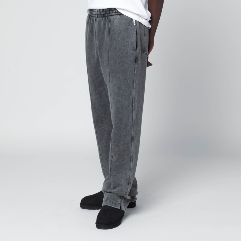 Represent Faded Black Cotton Jogger Pants In Gray