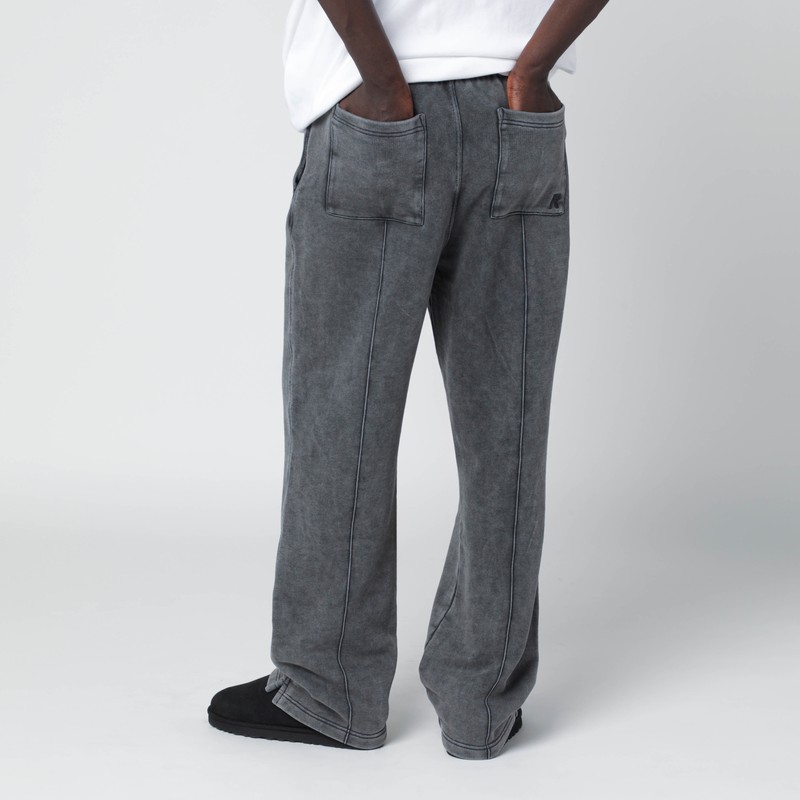 Represent Faded Black Cotton Jogger Pants In Gray
