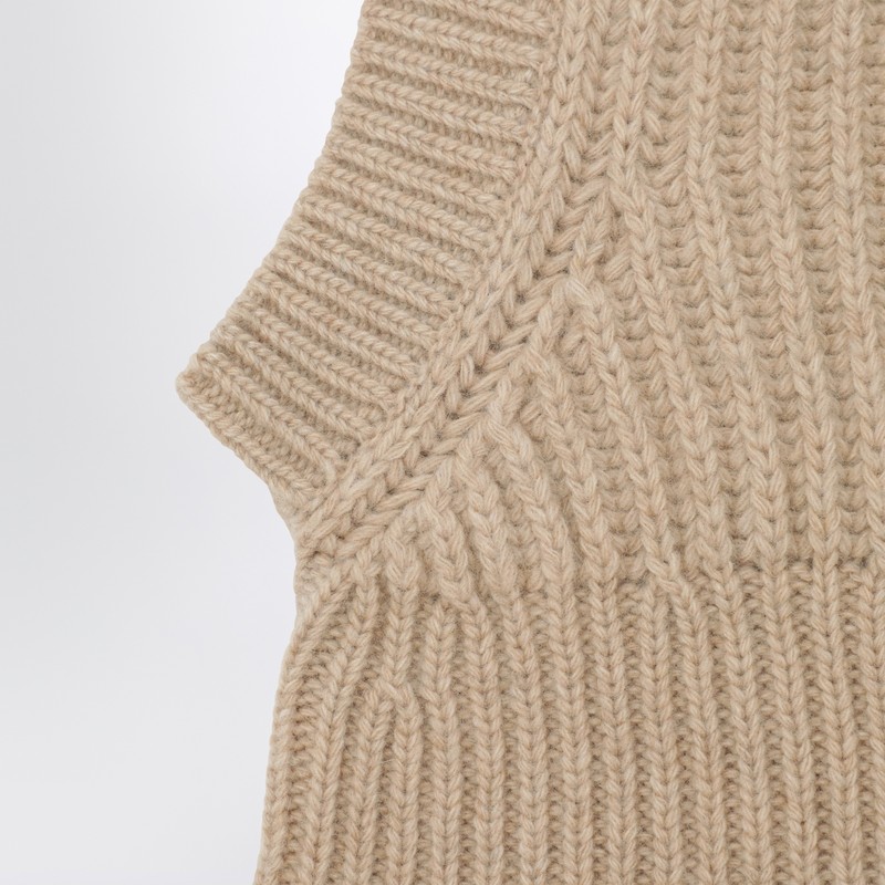 Ivy & Oak Camel Wool Balaclava In Sand
