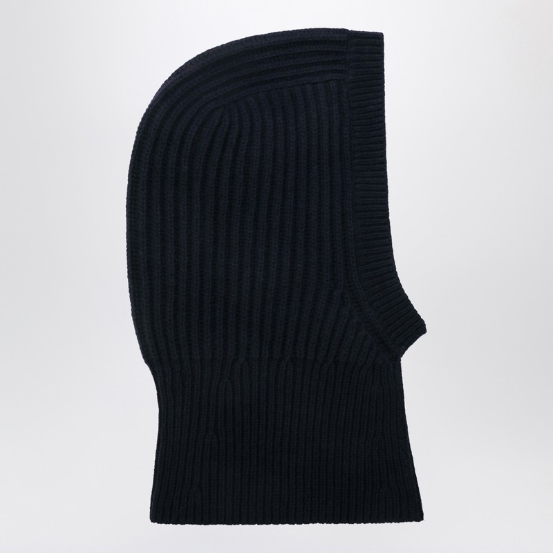 Ivy & Oak Dark Navy Wool Balaclava In Black