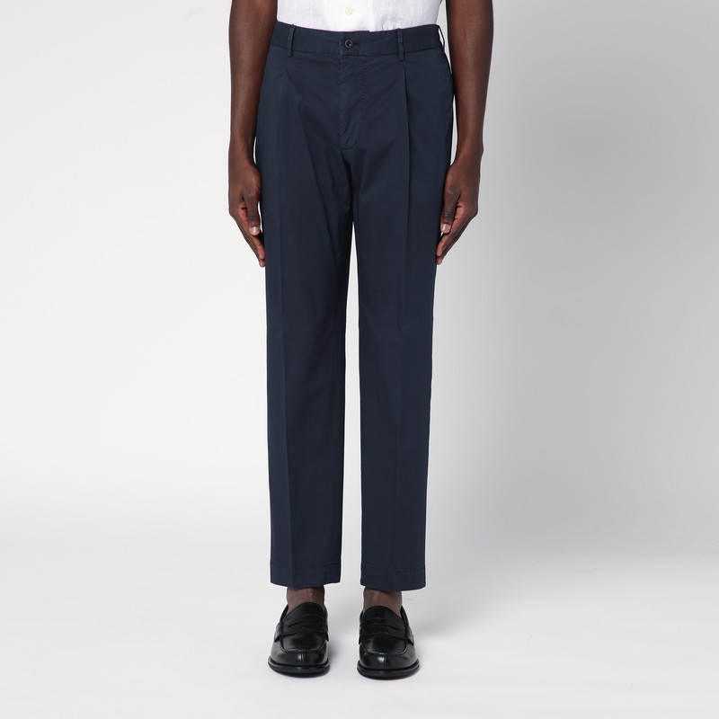 Blue cotton trousers - Santaniello - Modalova