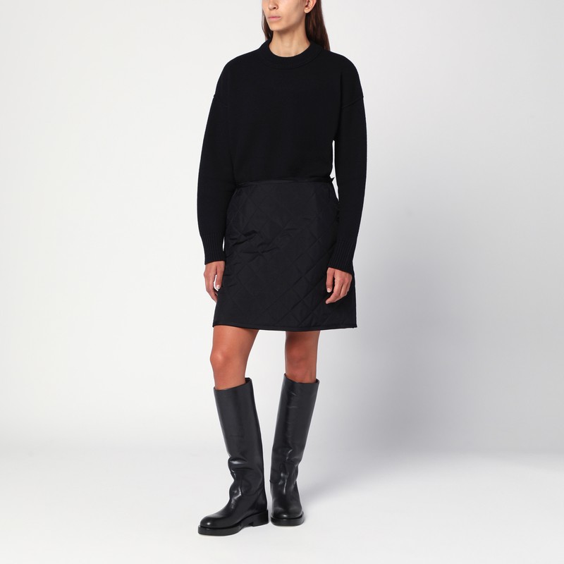 Jil Sander Black Quilted Skirt In Black