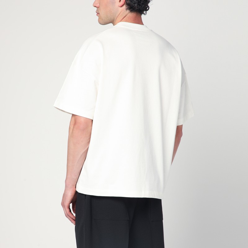 Jil Sander Logo T-shirt By . The Brand Presents A Minimalist Style That Is Appreciated Wor In White
