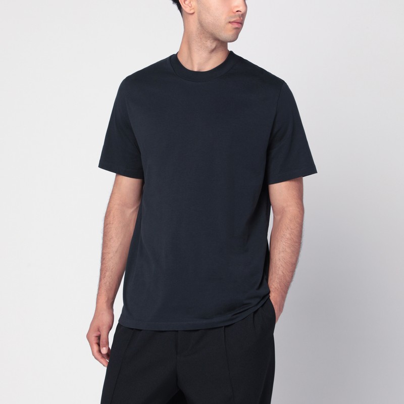 Dark blue cotton T-shirt