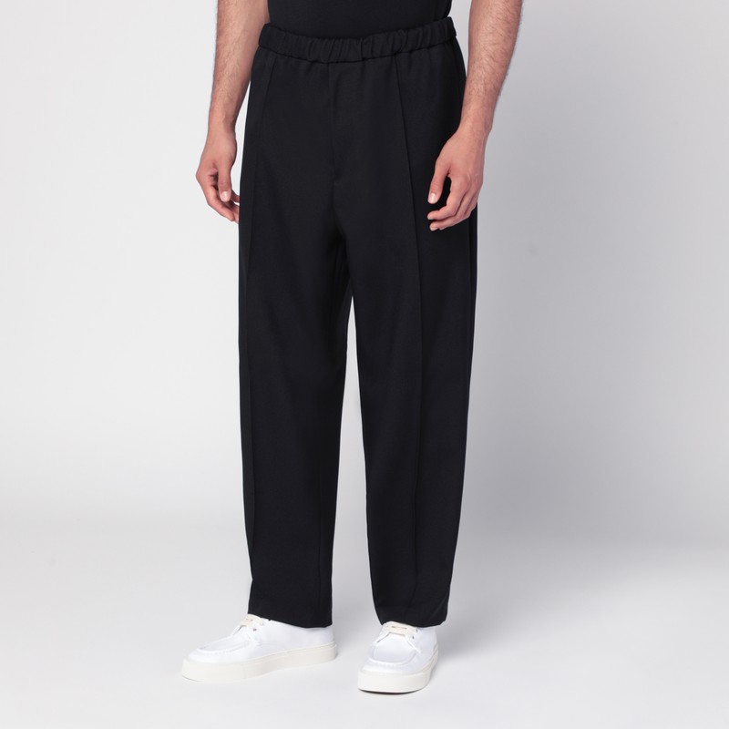 Black technical gabardine trousers - Jil Sander - Modalova
