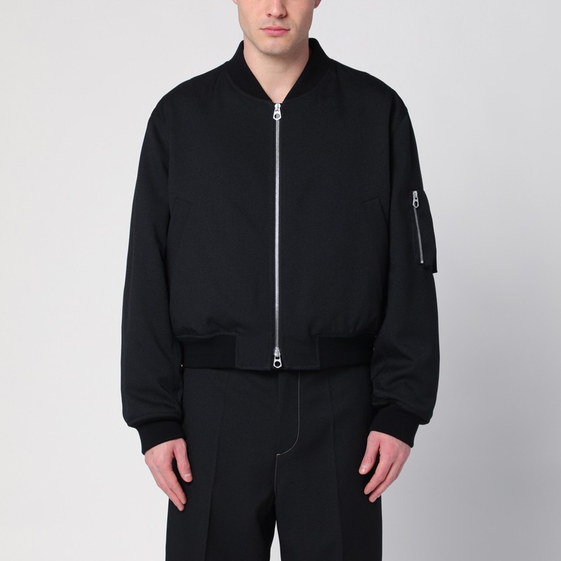 Black zipped bomber jacket - Jil Sander - Modalova