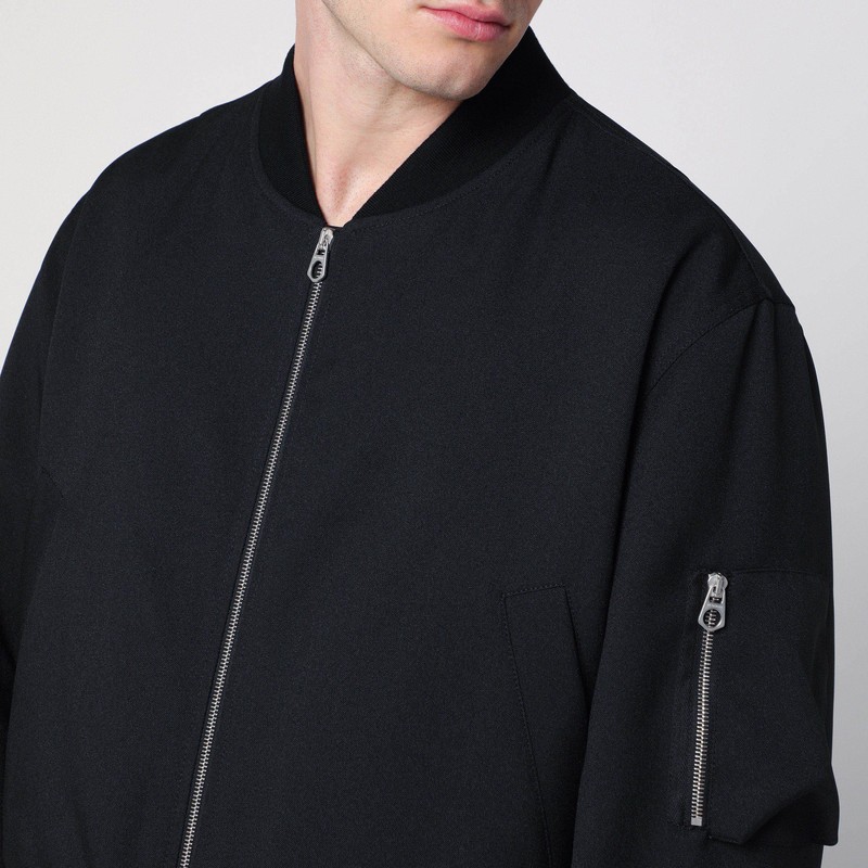 Jil Sander Zip-up Bomber Jacket In Black