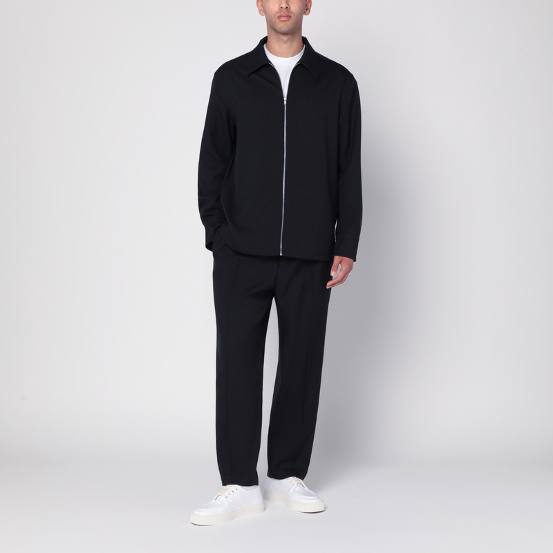 Jil Sander Midnight Blue Lightweight Jacket In Technical Gabardine In Multi