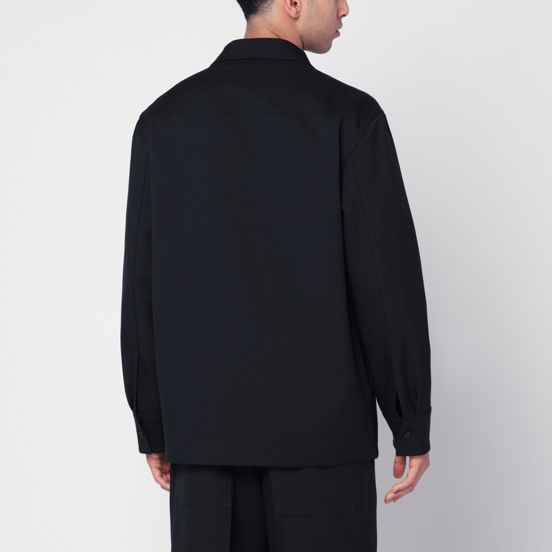 Jil Sander Midnight Blue Lightweight Jacket In Technical Gabardine In Multi