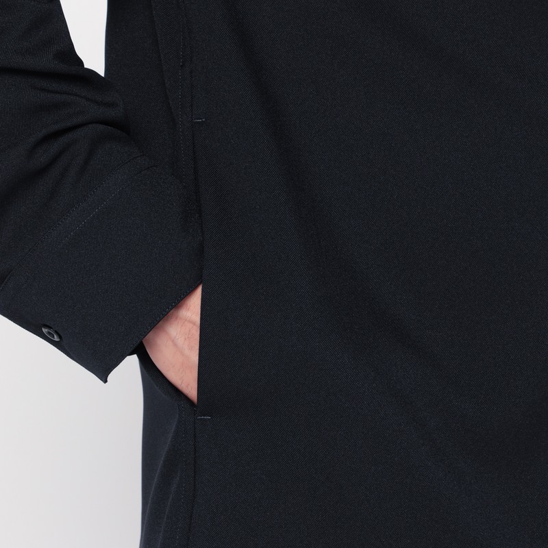 Jil Sander Midnight Blue Lightweight Jacket In Technical Gabardine In Multi