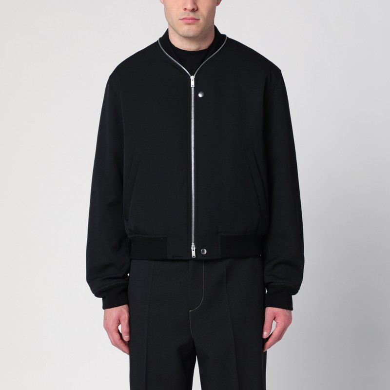 Jil Sander Zip-up Bomber Jacket In Black