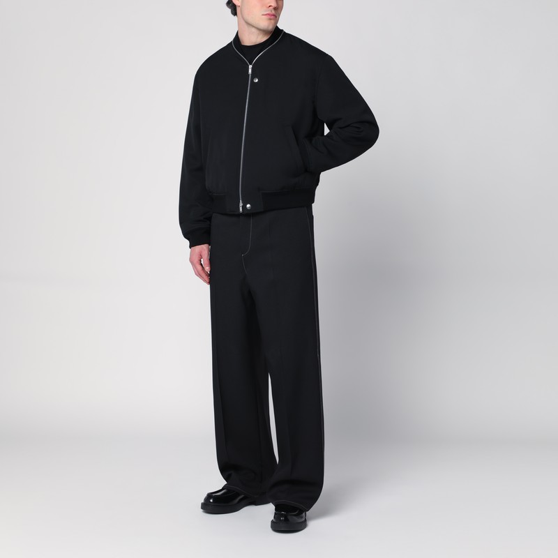 Jil Sander Zip-up Bomber Jacket In Black