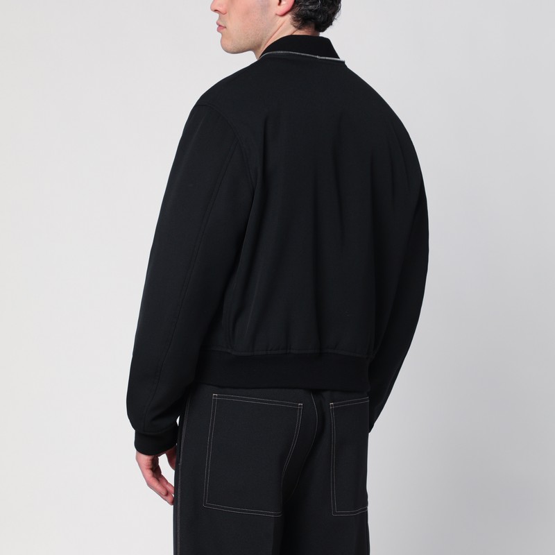 Jil Sander Zip-up Bomber Jacket In Black