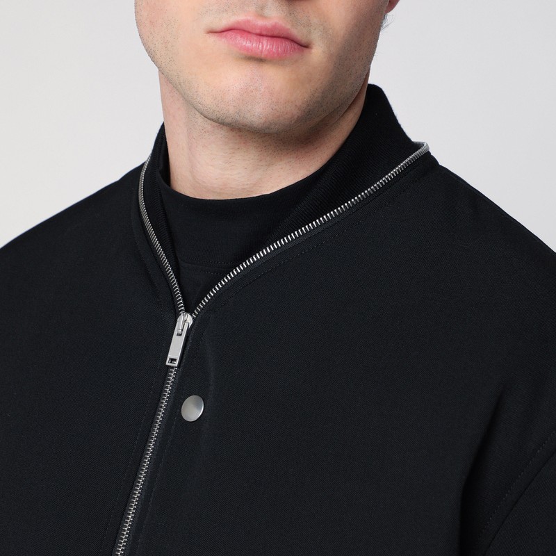 Jil Sander Zip-up Bomber Jacket In Black