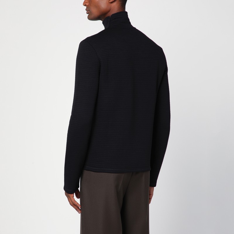 Jil Sander Black Turtleneck Sweater With Logo Patch | ModeSens