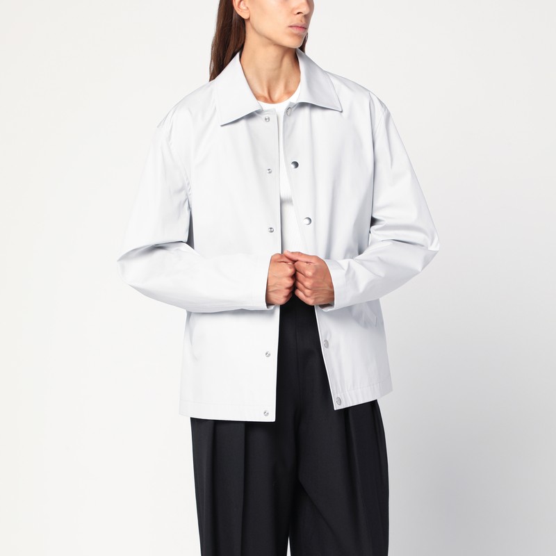 Light grey cotton taffeta jacket with logo