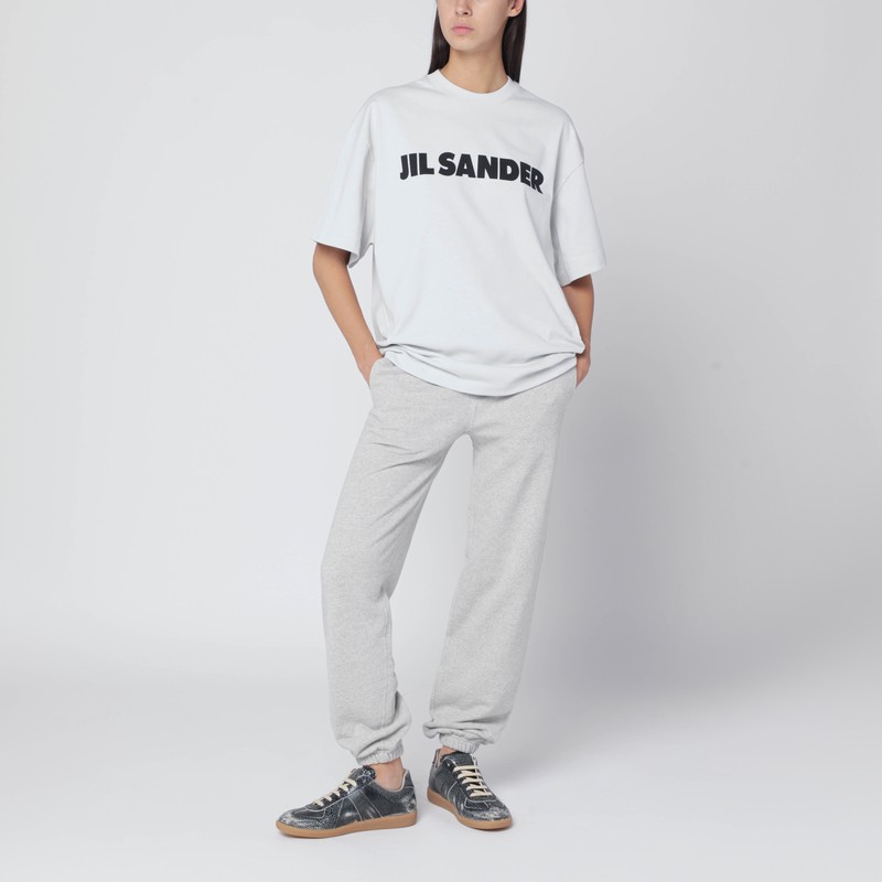Jil Sander Crewneck Short Sleeves Classic Print T-shirt Clothing In White