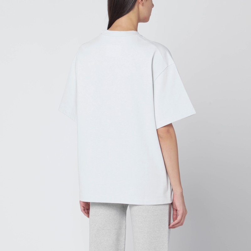 Jil Sander Crewneck Short Sleeves Classic Print T-shirt Clothing In White