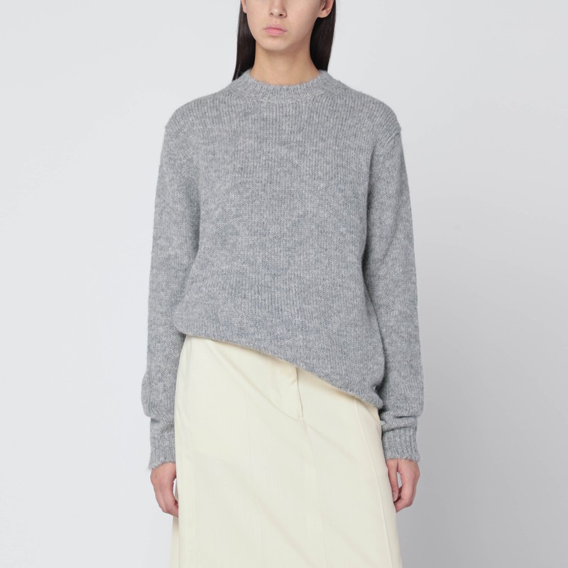 Light grey wool-blend sweater