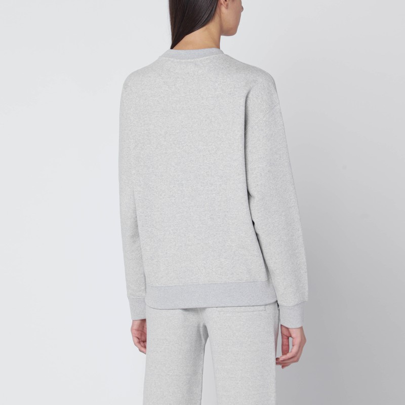 Jil Sander Light Grey Sweatshirt With Logo Print In Gray