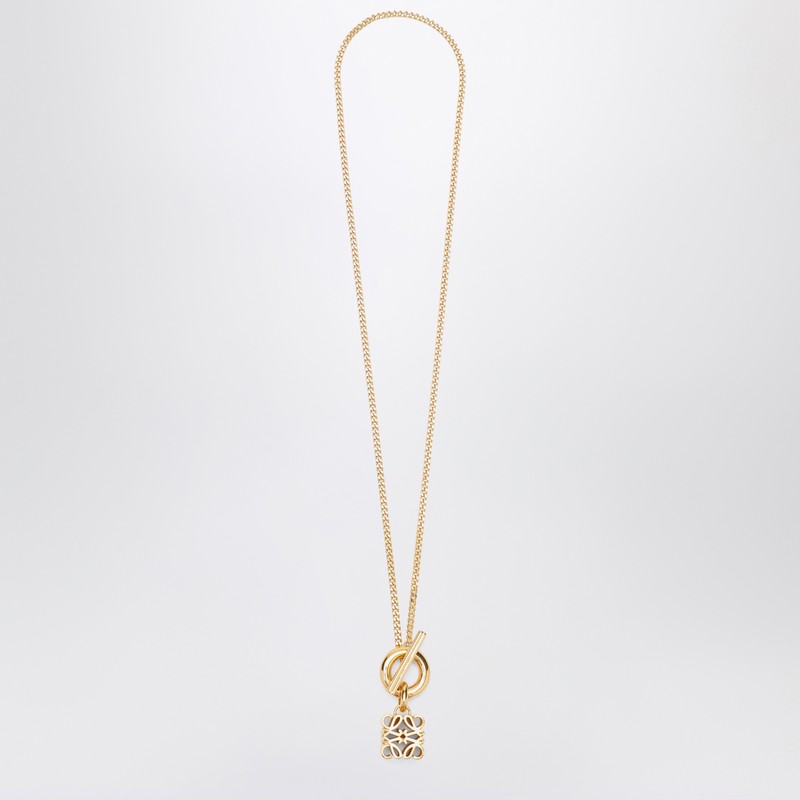 Anagram necklace in gold-plated silver - Loewe - Modalova